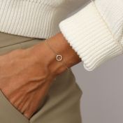 Pavé Circle Pendant Bracelet [18K Gold Plated]