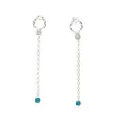 Boucles d'Oreilles Personnelles avec Pierres [Argent 925]