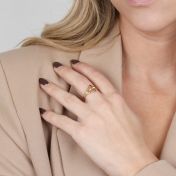 Moeder's Liefde Ring - Drievoudige Liefde [18K Goud Vermeil]