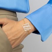 Beliebter Ort Armband mit Kartenanhänger [750er vergoldet]
