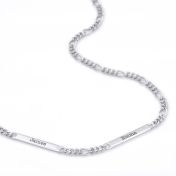 Figaro Kette mit Gravur [Sterlingsilber]