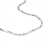 Figaro Kette mit Gravur [Sterlingsilber]
