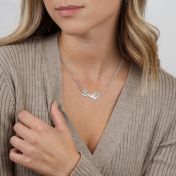 Paperclip Stijl Glam Naam Halsketting [Sterling Zilver]