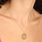 Personalized Snowflake Circle Necklace [18K Gold Plated]
