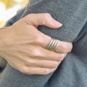 Anillo Cisne con Nombre - 4 Nombres [Plata de Ley]