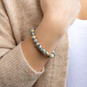 Signatur Armband aus Picasso Jaspis für Damen [Sterlingsilber]