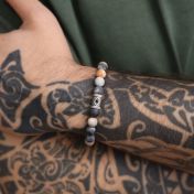 Bracciale da Uomo Picasso in Diaspro con Malocchio