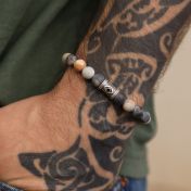 Bracciale da Uomo Picasso in Diaspro con Malocchio