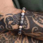 Bracciale da Uomo Picasso in Diaspro con Malocchio
