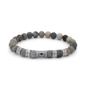 Pulsera con Ojo Turco para Hombres con Piedras de Jaspe Picasso