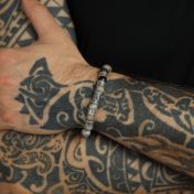 Pulsera con Ojo Turco para Hombres con Piedras de Jaspe Picasso