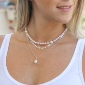 Sophie Perlenkette [750er vergoldet]