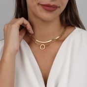 Mein Lebensanker Kette mit Gravur [750er vergoldet]