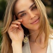 Collier Carte Lunaire Précieuse - Vermeil 18ct