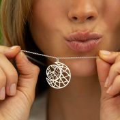 Precious Moon Map Necklace [Silver]