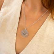Precious Moon Map Necklace [Silver]