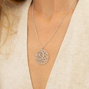 Precious Moon Map Necklace [Silver]