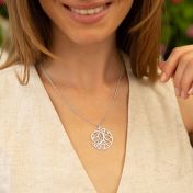 Precious Moon Map Necklace [Silver]