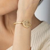 Precious Spot Map Bracelet with Crystals [Gold Plated]