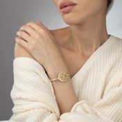 Precious Spot Map Bracelet with Crystals [Gold Plated]