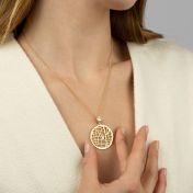  Talisa Map Necklace With 1 Ct Diamond [18K Gold Plated]