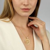  Talisa Map Necklace With 1 Ct Diamond [18K Gold Plated]
