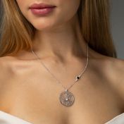 Kostbare Plek Kaart Ketting met Nano Bijbel [Sterling Zilver]