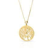Talisa Map Necklace with Heart Diamond [18K Gold Plated]