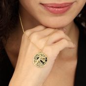 Wertvoller Ort Silhouette Kartenkette [750er Gold Vermeil]