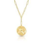 Collier Carte Précieuse en Chaîne Trombone [Vermeil 18ct]