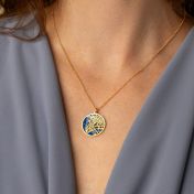 Talisa Aqua Silhouette Map Necklace [18K Gold Vermeil]