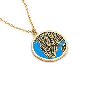 Talisa Aqua Silhouette Map Necklace [18K Gold Vermeil]