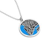 Talisa Aqua Silhouette Map Necklace