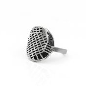 Erinnerungskreis Silhouette Karten Ring [Sterlingsilber]