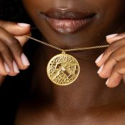 Talisa Halskette mit Kartenanhänger [750er Gold Vermeil]