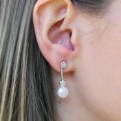 Stardust Pearl Earrings [18K White Gold] 