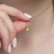 Diamond Halo Necklace [18K Gold]