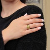 Green Tourmaline Bundle Ring [18K Gold]