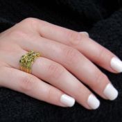 Green Tourmaline Bundle Ring [18K Gold]