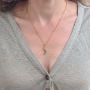 Rainbow Stream of Love Necklace [Gold Plated]