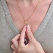 Rainbow Stream of Love Necklace [Gold Plated]