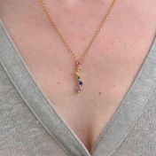 Rainbow Stream of Love Necklace [Gold Plated]