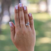 Bague Rayons de Lumière avec Pierres de Naissance et Noms [Argent 925]
