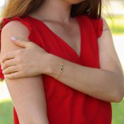 Glänzendes Liebe Armband [750er vergoldet]