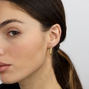 Bold Rectangle Hoop Earrings [18K Gold Plated]