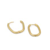 Bold Rectangle Hoop Earrings [18K Gold Vermeil]