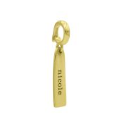 Charm Barra Verticale con Nome [Oro Vermeil 18kt] 