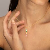 Enchanted Bar Birthstone Necklace [18K Gold Vermeil]