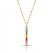 Enchanted Bar Birthstone Necklace [18K Gold Vermeil]