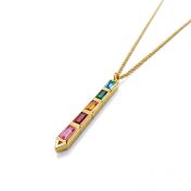 Enchanted Bar Birthstone Necklace [18K Gold Vermeil]